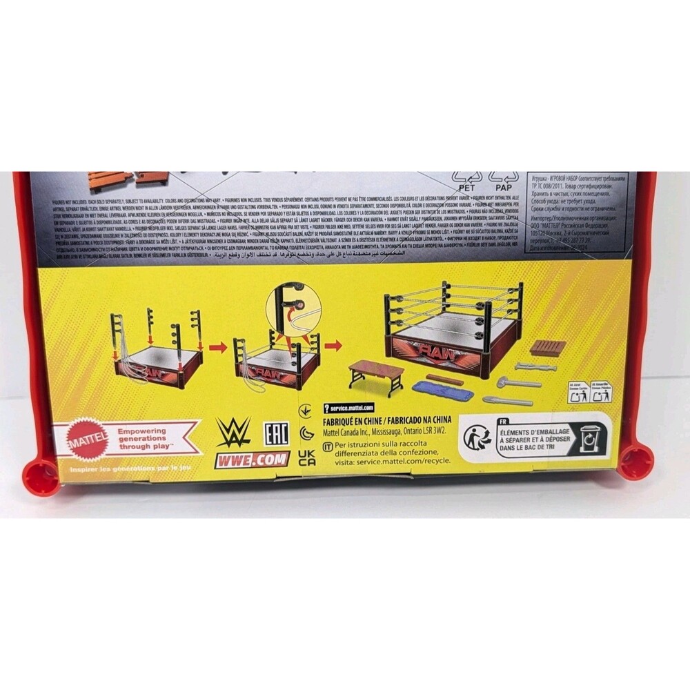 Mattel WWE Knuckle Crunchers Rebound Ring Playset & Seth Rollins Figure RARE ๐ฅ - Picture 7 of 12